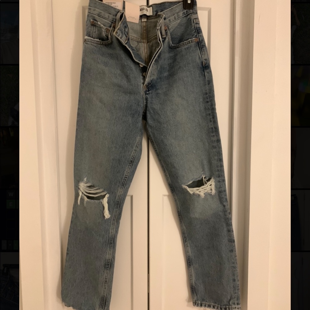 NWT - AGOLDE Riley Crop High Rise Straight size 24